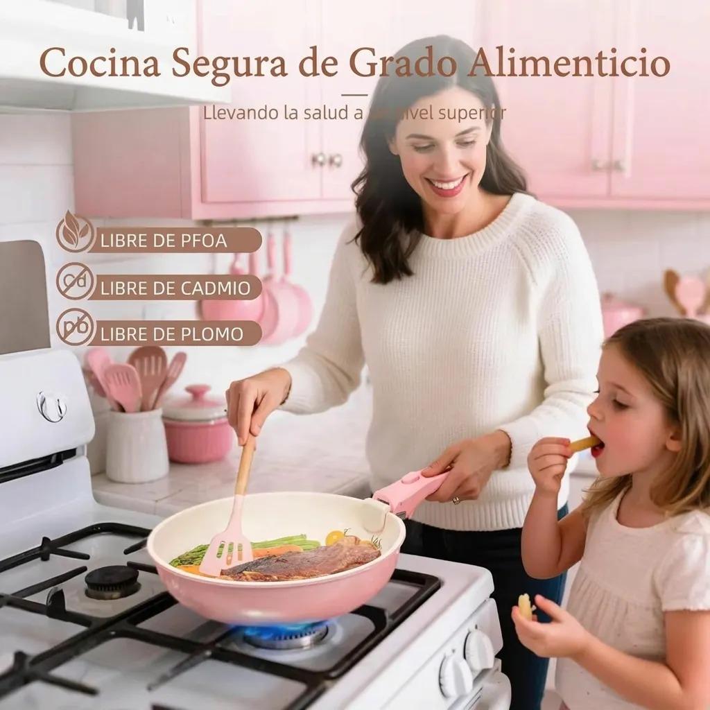 Set de batería rosa con mango desmontable - 17 piezas miniatura 6