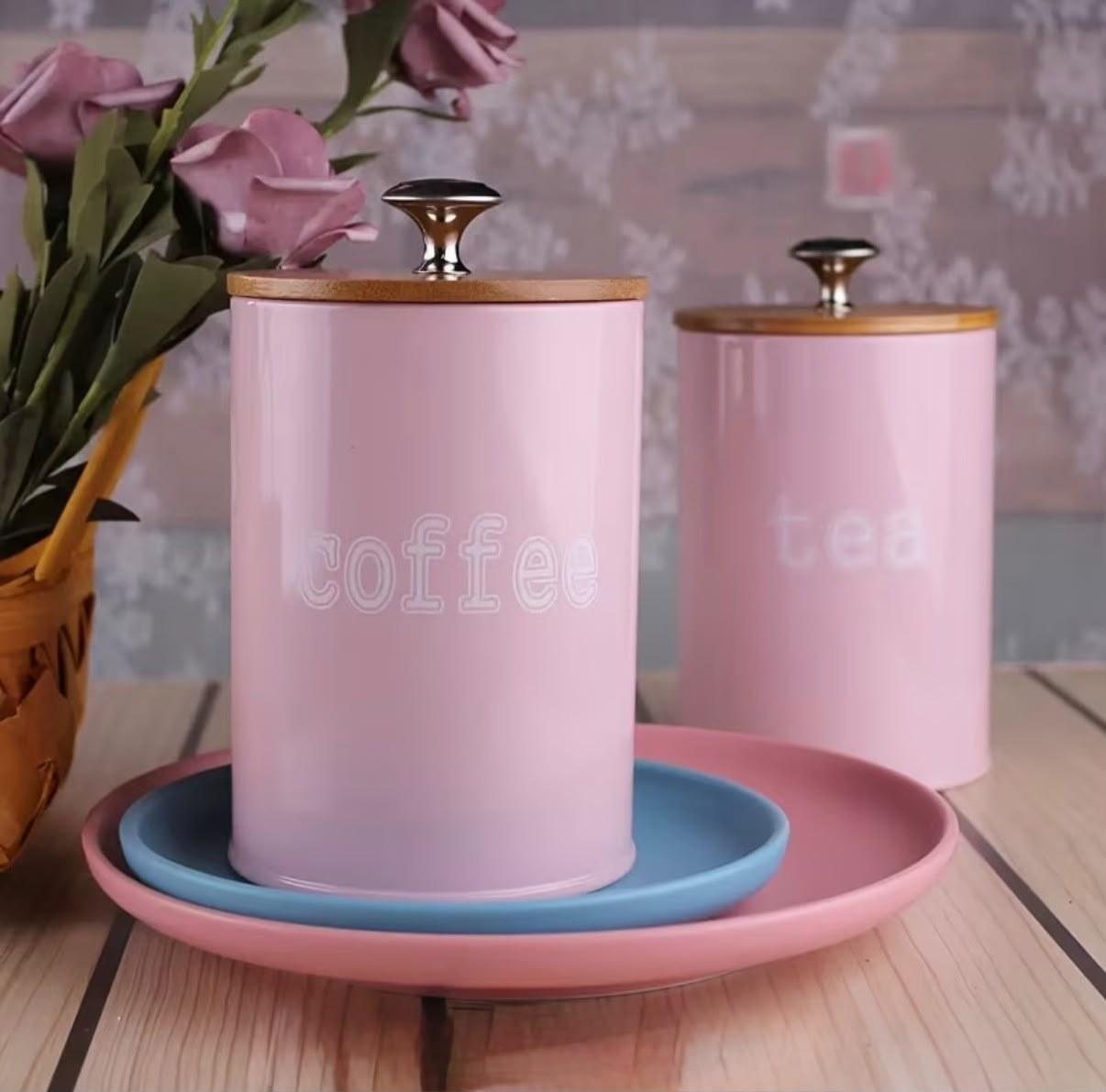 Conjunto de 3 recipientes herméticos - Café, Té y Azúcar - imagen 1