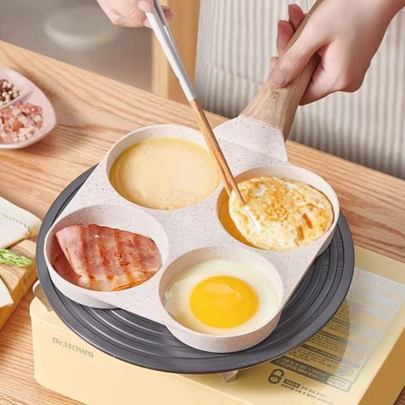 Sartén de cerámica con 4 cavidades - mango madera miniatura 3