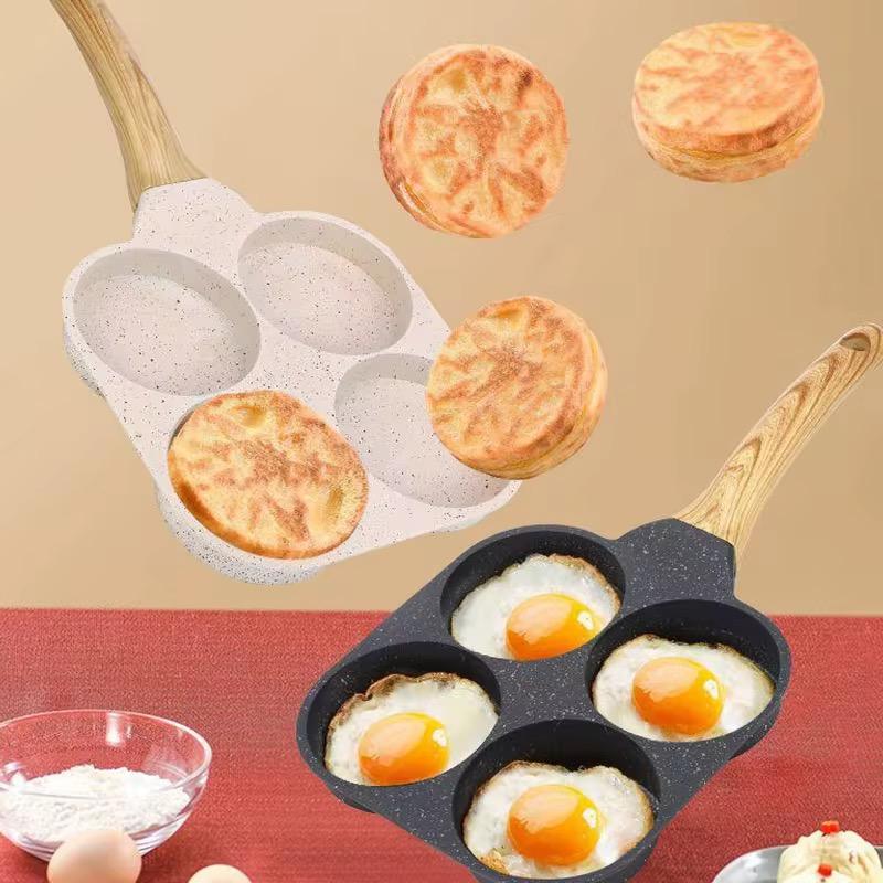 Sartén de cerámica con 4 cavidades - mango madera miniatura 4