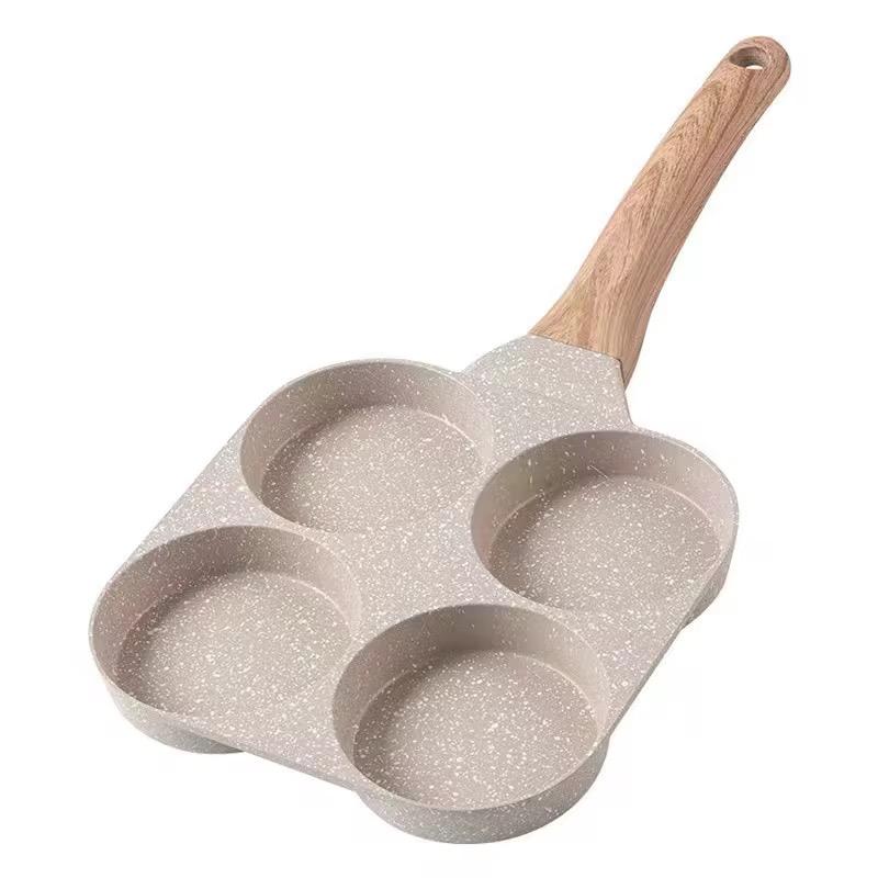 Sartén de cerámica con 4 cavidades - mango madera miniatura 5