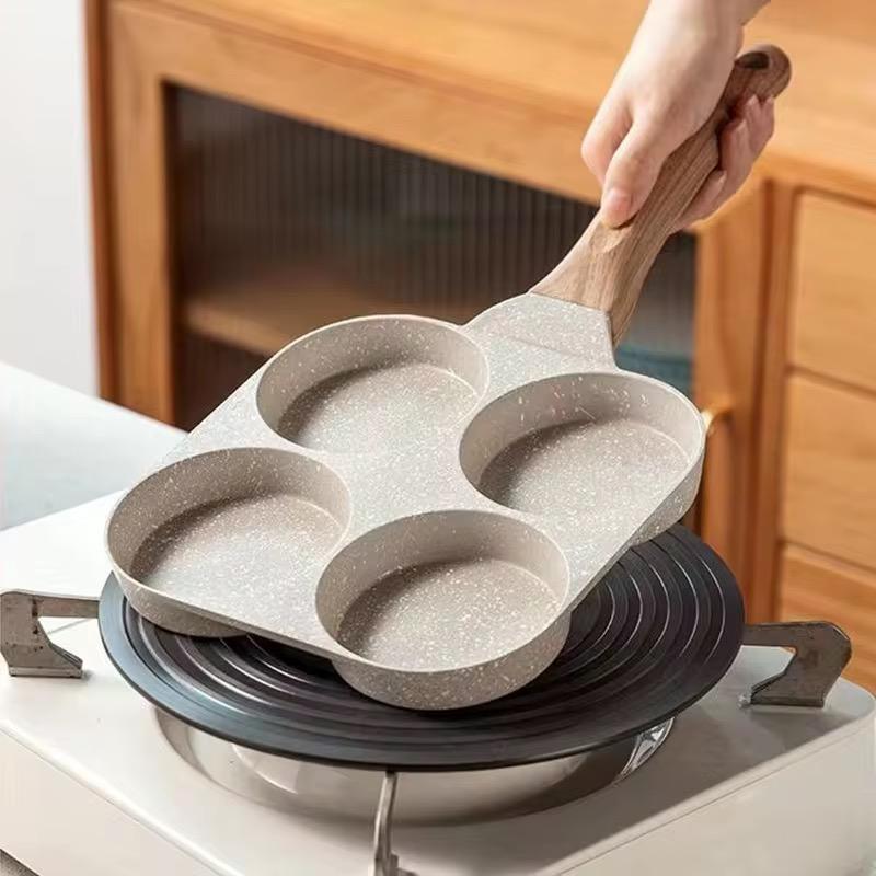 Sartén de cerámica con 4 cavidades - mango madera miniatura 6