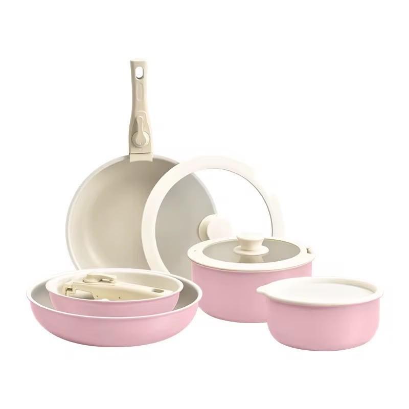 Batería de cocina premium antiadherente con mango desmontable - 15 piezas - imagen 1