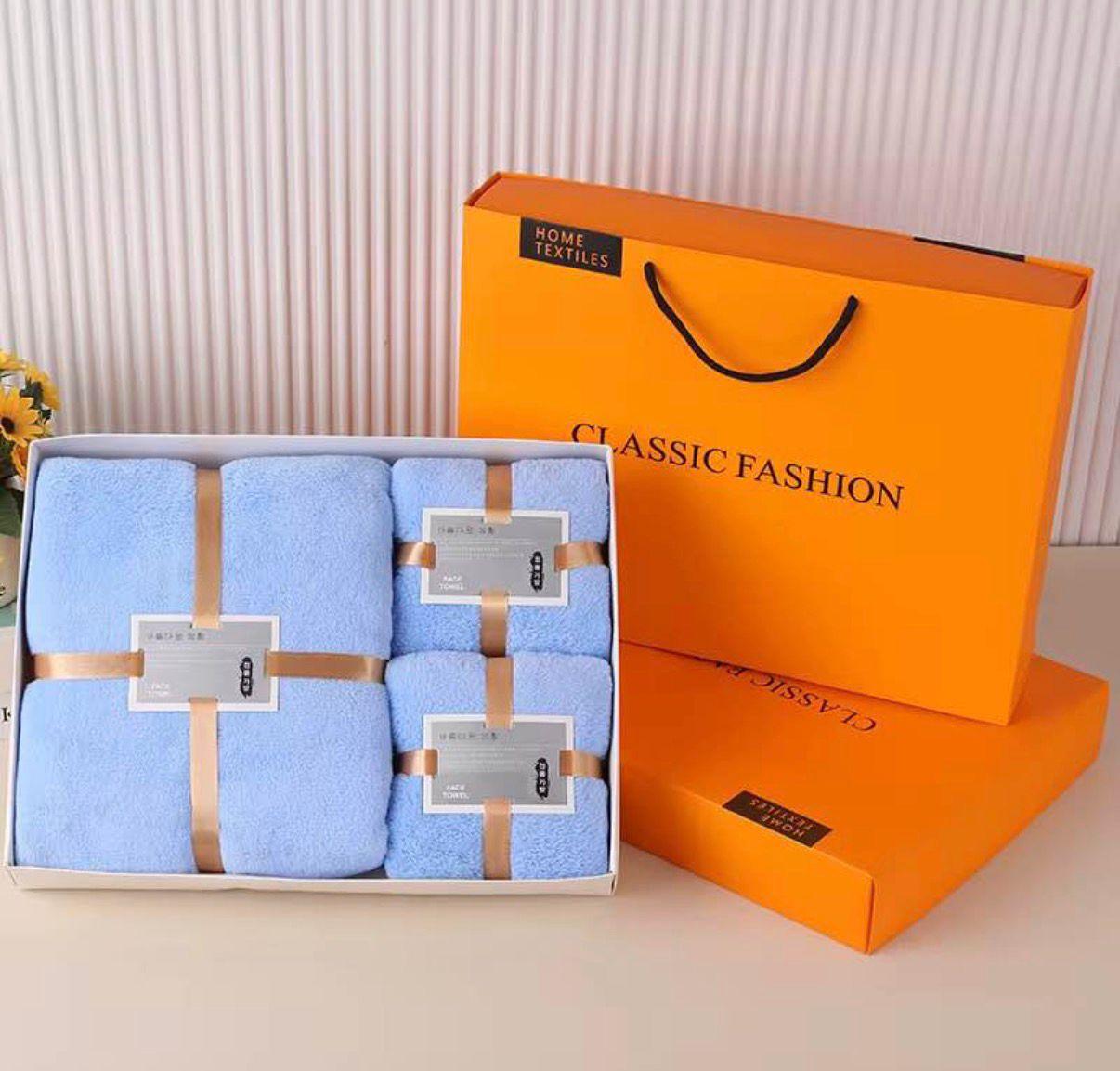 Set de toallas 3 piezas - con caja y bolsa de regalo
